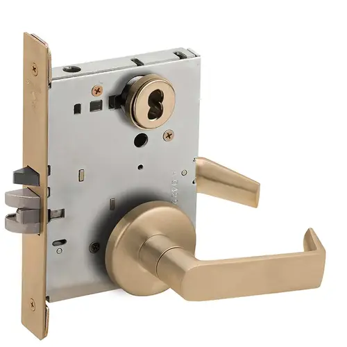 Mortise Lock Satin Brass Blackened Satin Relieved Clear Coated