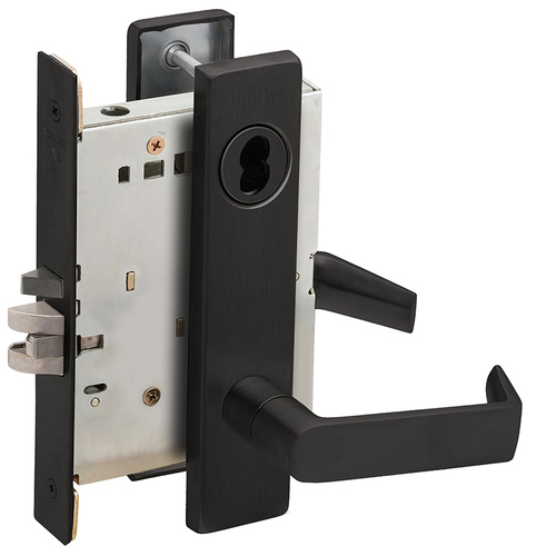 Mortise Lock Flat Black Coated