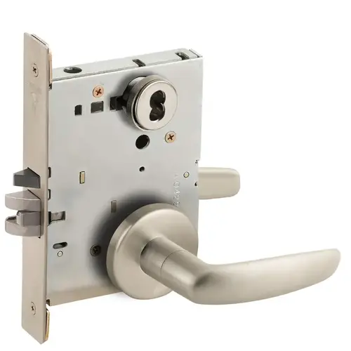 Lock Mortise Lock Satin Nickel Plated Clear Coated