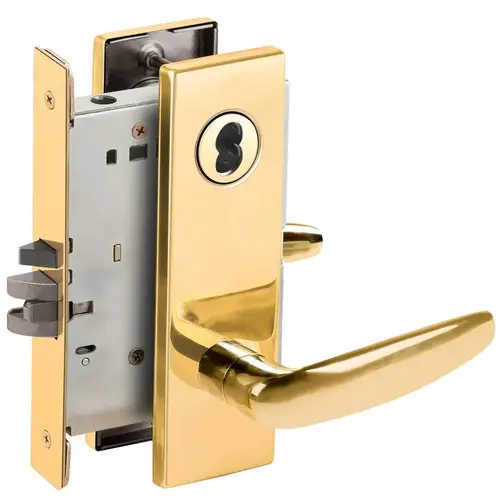 Lock Mortise Lock Bright Brass