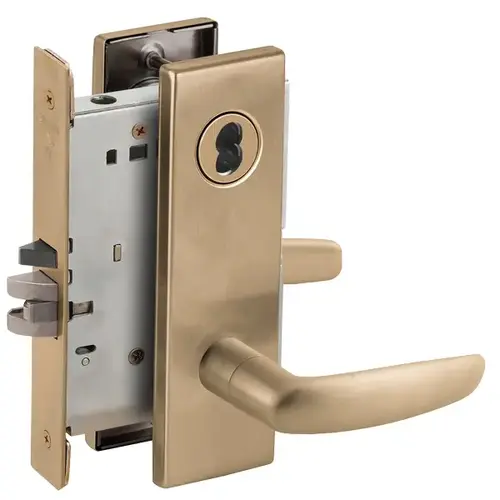 Mortise Lock Satin Brass Blackened Satin Relieved Clear Coated