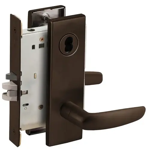 Lock Mortise Lock Dark Oxidized Satin Bronze Oil Rubbed