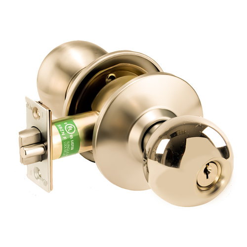 HK33-BB-605-CS Cylindrical Lock Bright Brass