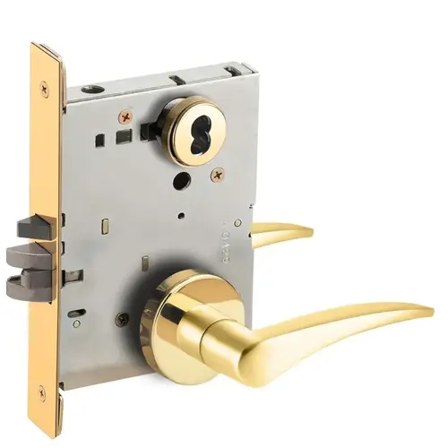 Lock Mortise Lock Bright Brass