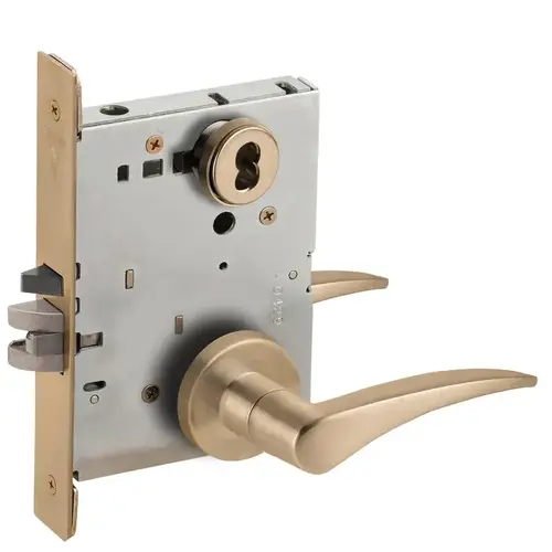 Mortise Lock Satin Brass Blackened Satin Relieved Clear Coated