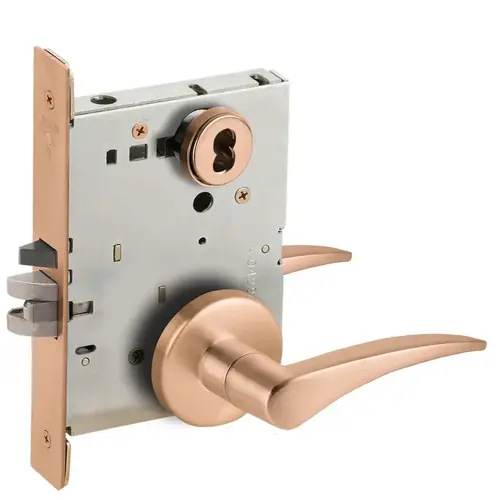 Lock Mortise Lock Satin Bronze Clear Coated