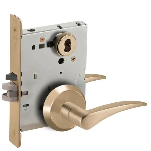 Mortise Lock Satin Brass Blackened Satin Relieved Clear Coated