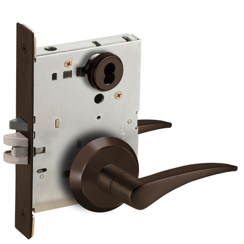 Mortise Lock Dark Oxidized Satin Bronze Oil Rubbed