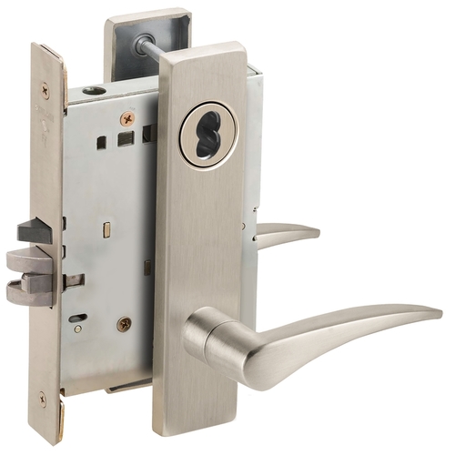 Lock Mortise Lock Satin Nickel Plated Clear Coated