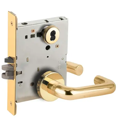 Mortise Lock Bright Brass