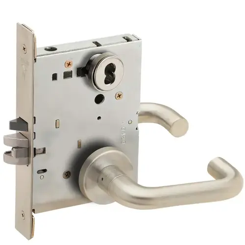 Lock Mortise Lock Satin Nickel Plated Clear Coated