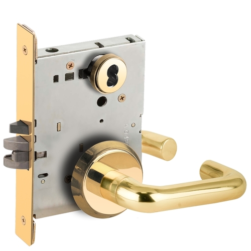 Mortise Lock Bright Brass