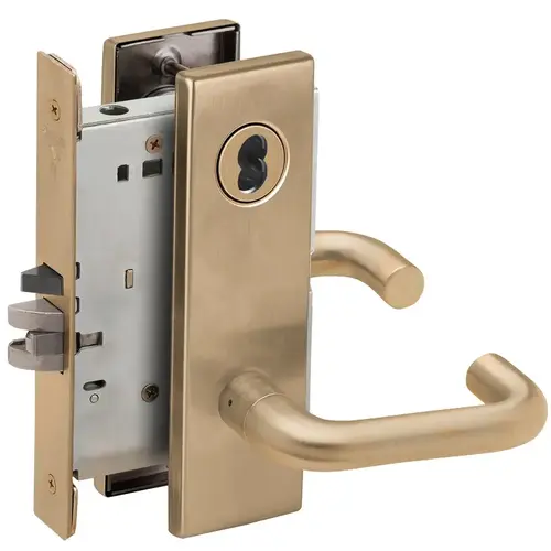 Mortise Lock Satin Brass Blackened Satin Relieved Clear Coated