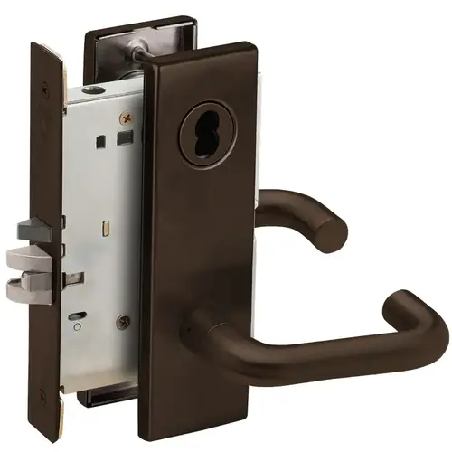 Lock Mortise Lock Dark Oxidized Satin Bronze Oil Rubbed