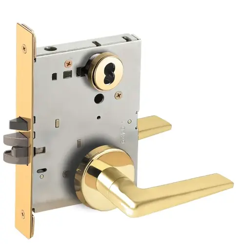 Lock Mortise Lock Bright Brass