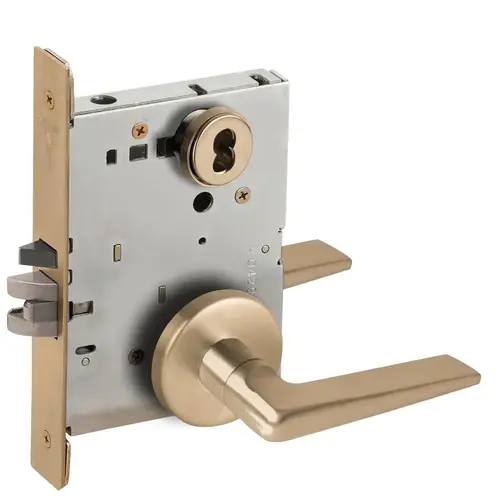 Mortise Lock Satin Brass Blackened Satin Relieved Clear Coated