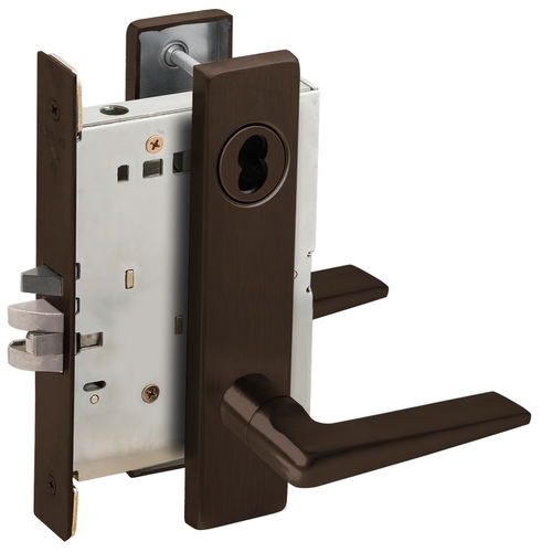 Mortise Lock Dark Oxidized Satin Bronze Oil Rubbed