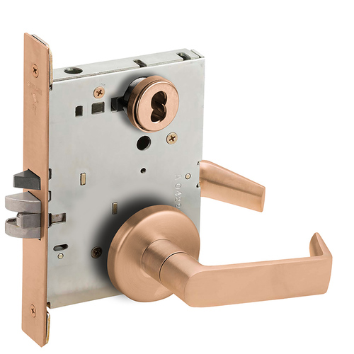 Mortise Lock Satin Bronze Clear Coated