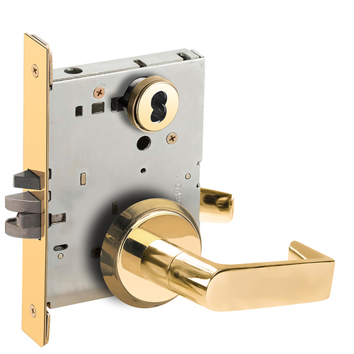 Mortise Lock Bright Brass