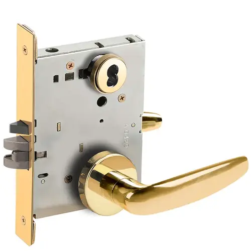 Mortise Lock Bright Brass