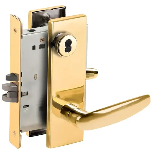 Mortise Lock Bright Brass