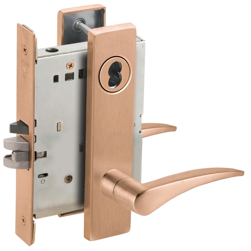 Mortise Lock Satin Bronze Clear Coated