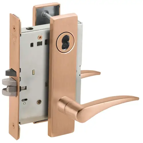 Lock Mortise Lock Satin Bronze Clear Coated