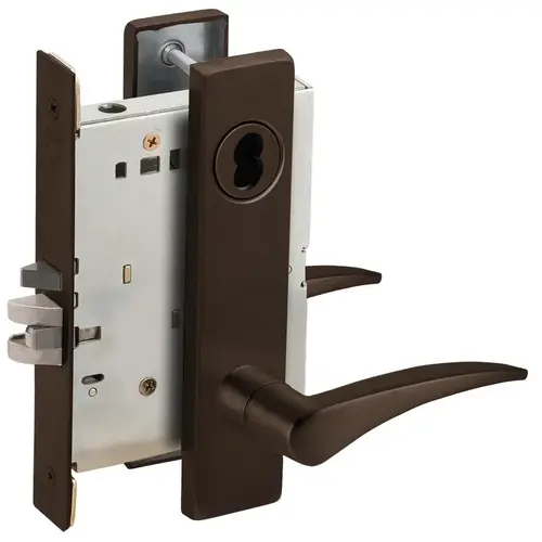 Lock Mortise Lock Dark Oxidized Satin Bronze Oil Rubbed