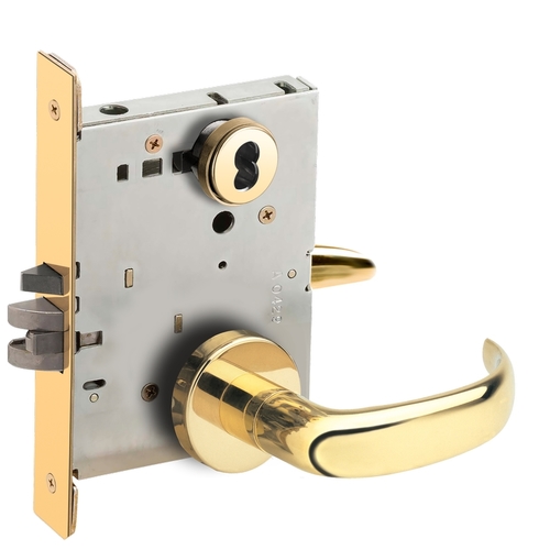 Lock Mortise Lock Bright Brass