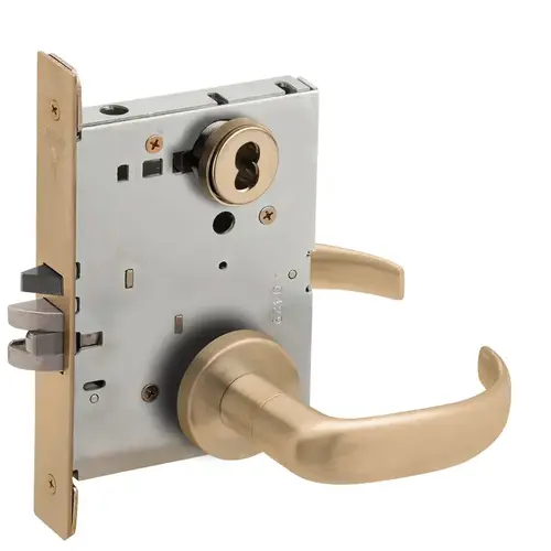 Lock Mortise Lock Satin Brass Blackened Satin Relieved Clear Coated