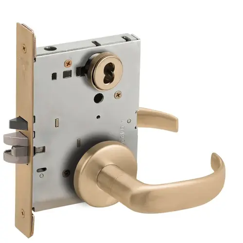 Mortise Lock Satin Brass Blackened Satin Relieved Clear Coated