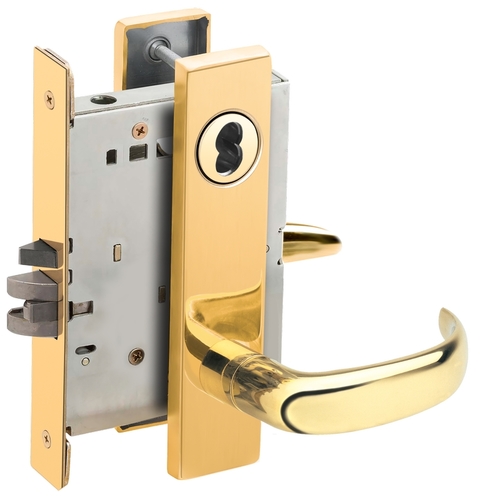 Lock Mortise Lock Bright Brass