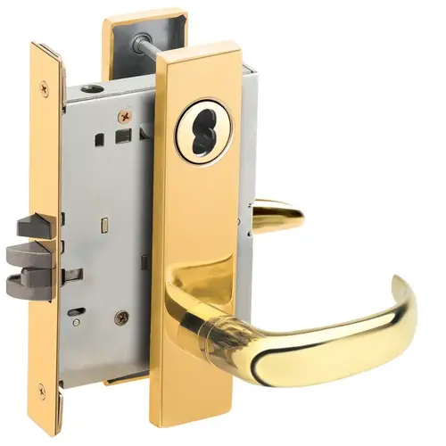 Mortise Lock Bright Brass