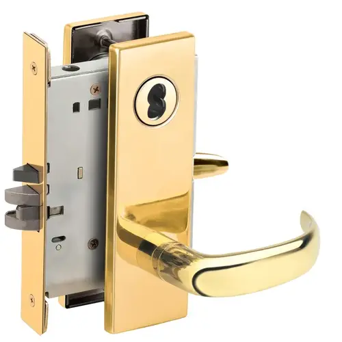 Mortise Lock Bright Brass