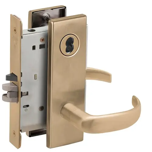 Lock Mortise Lock Satin Brass Blackened Satin Relieved Clear Coated