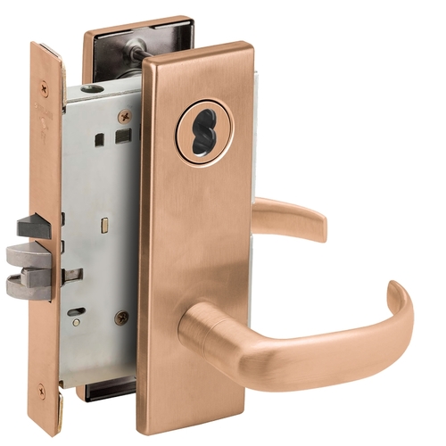 Lock Mortise Lock Satin Bronze Clear Coated