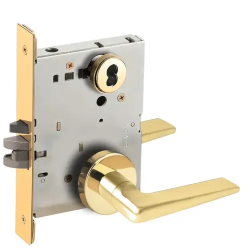 Mortise Lock Bright Brass