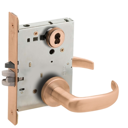 Mortise Lock Satin Bronze Clear Coated