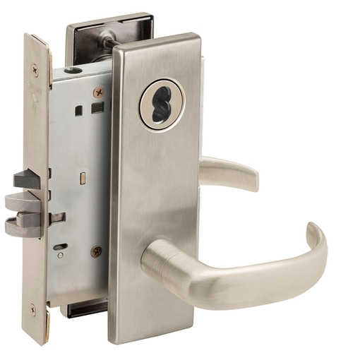 Lock Mortise Lock Satin Nickel Plated Clear Coated