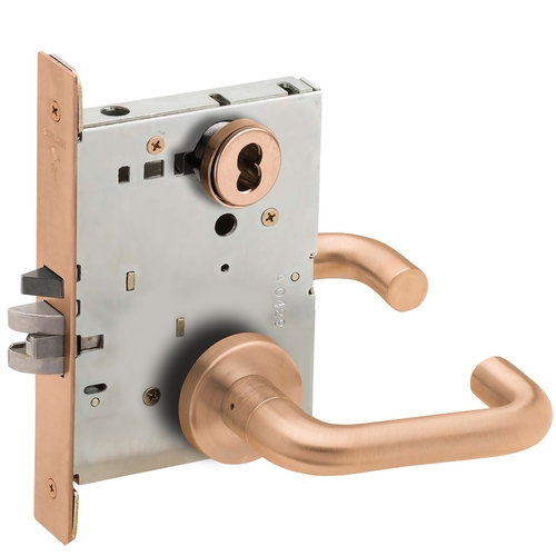 Lock Mortise Lock Satin Bronze Clear Coated