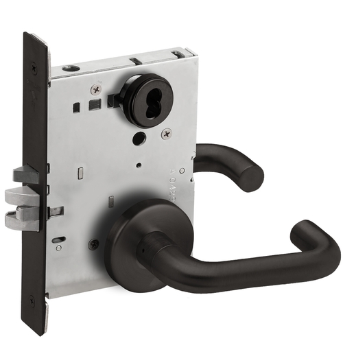 Mortise Lock Flat Black Coated