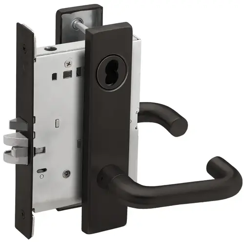 Mortise Lock Flat Black Coated