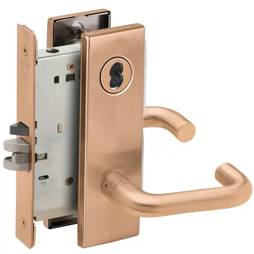 Lock Mortise Lock Satin Bronze Clear Coated