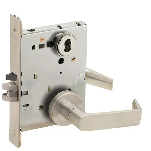 Lock Mortise Lock Satin Nickel Plated Clear Coated