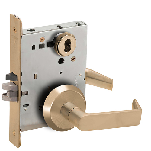 Mortise Lock Satin Brass Blackened Satin Relieved Clear Coated