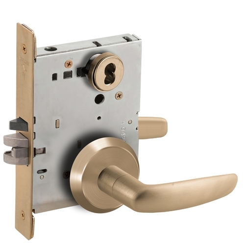 Mortise Lock Satin Brass Blackened Satin Relieved Clear Coated