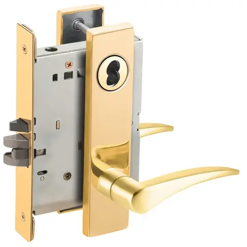 Lock Mortise Lock Bright Brass