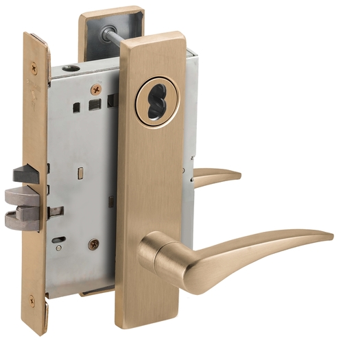 Lock Mortise Lock Satin Brass Blackened Satin Relieved Clear Coated