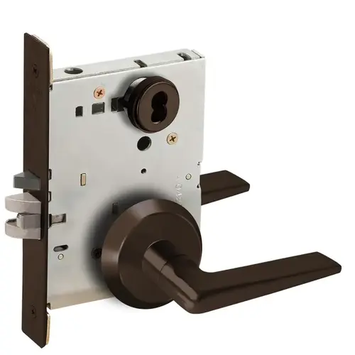 Mortise Lock Dark Oxidized Satin Bronze Oil Rubbed