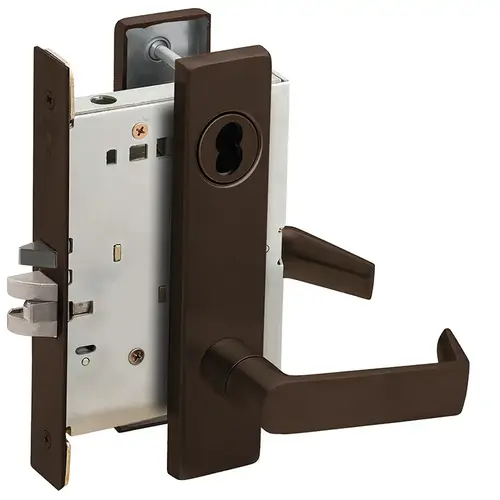 Lock Mortise Lock Dark Oxidized Satin Bronze Oil Rubbed